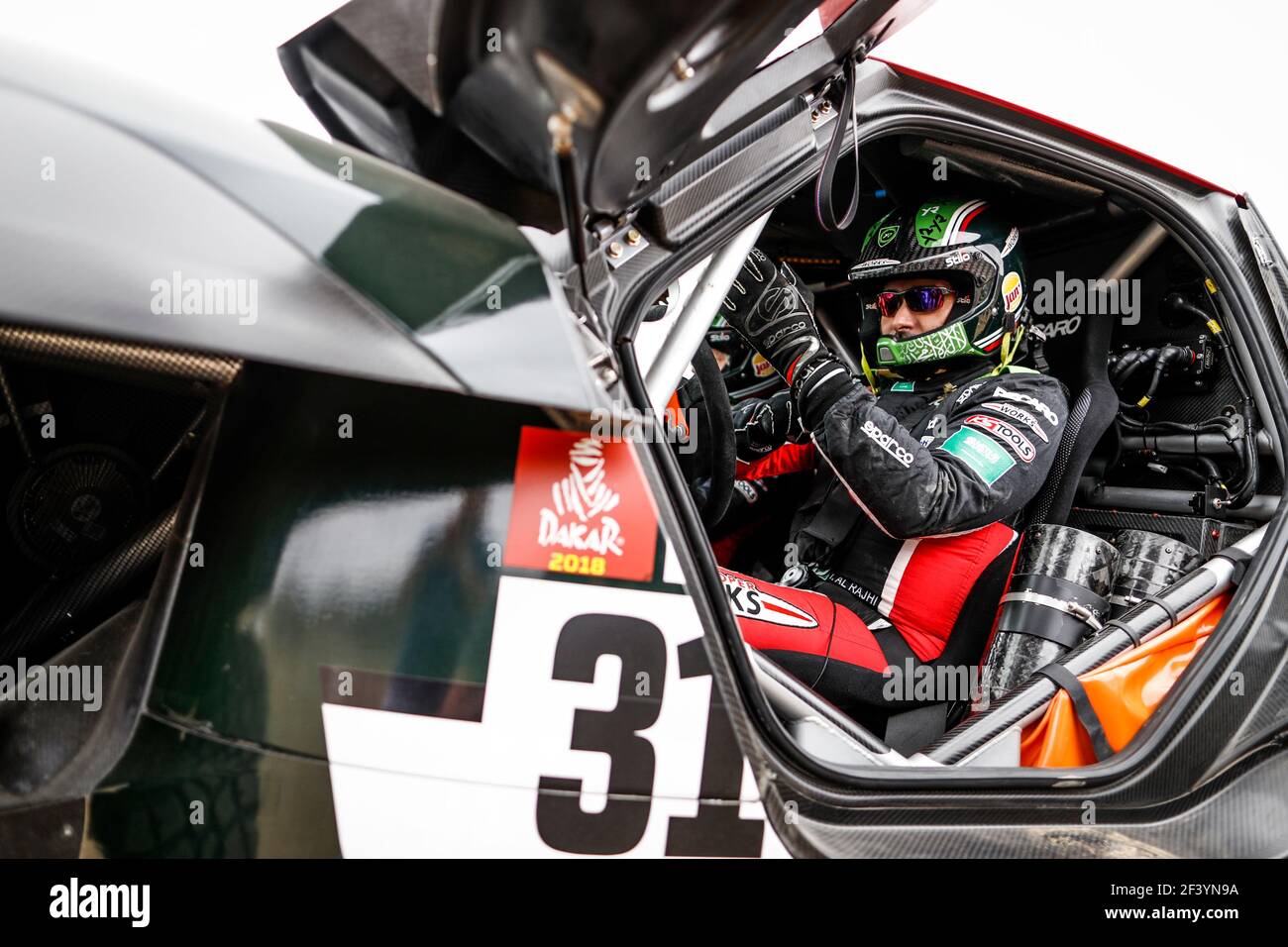 AL RAJHI YAZEED (SAU), MINI, auto, car, portrait during the Dakar 2018, Scrutineering, verifications, Peru, on january 3 to 6 - Photo Florent Gooden / DPPI Stock Photo