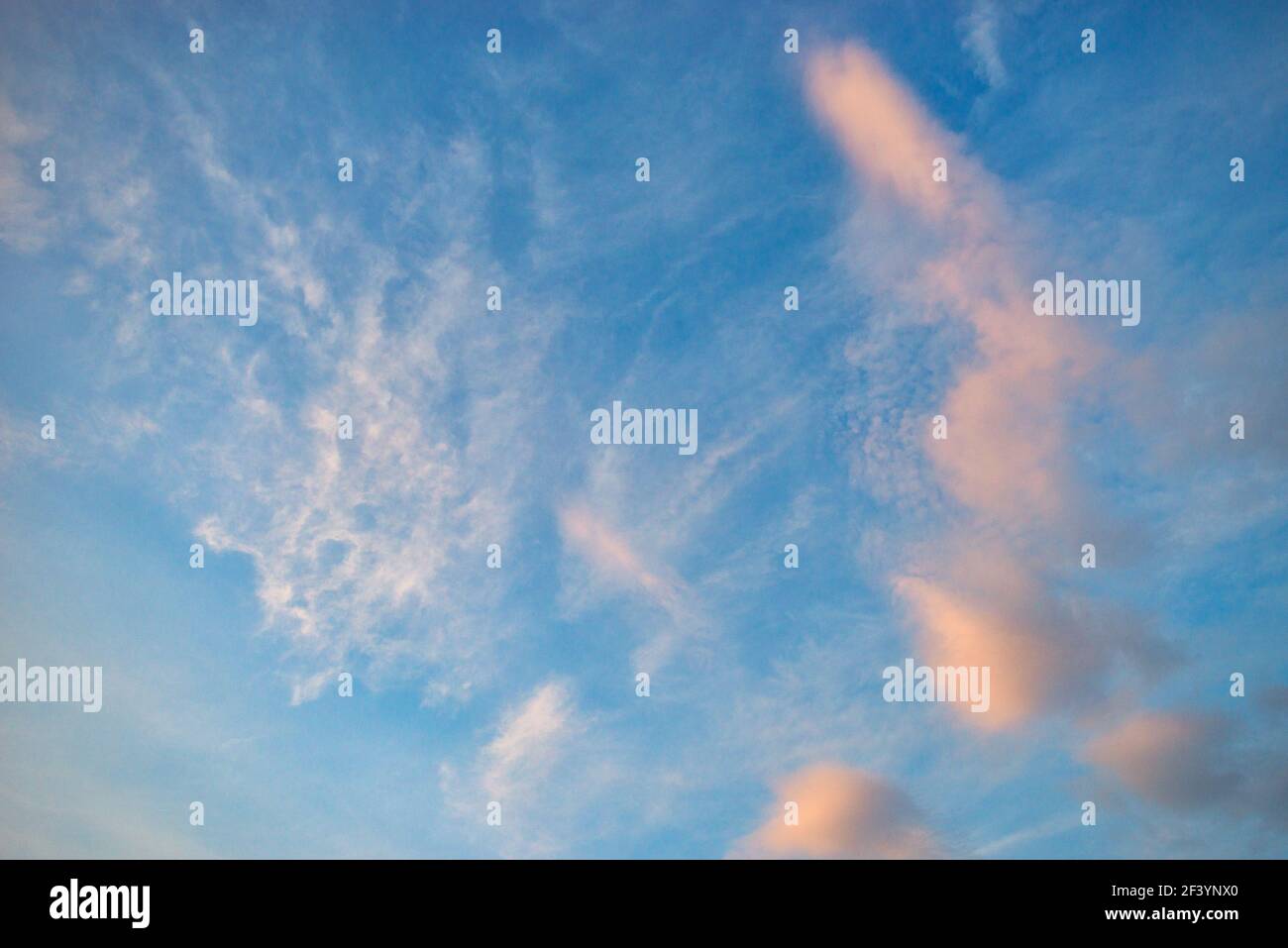 Beautiful sky with cloud before sunset Stock Photo