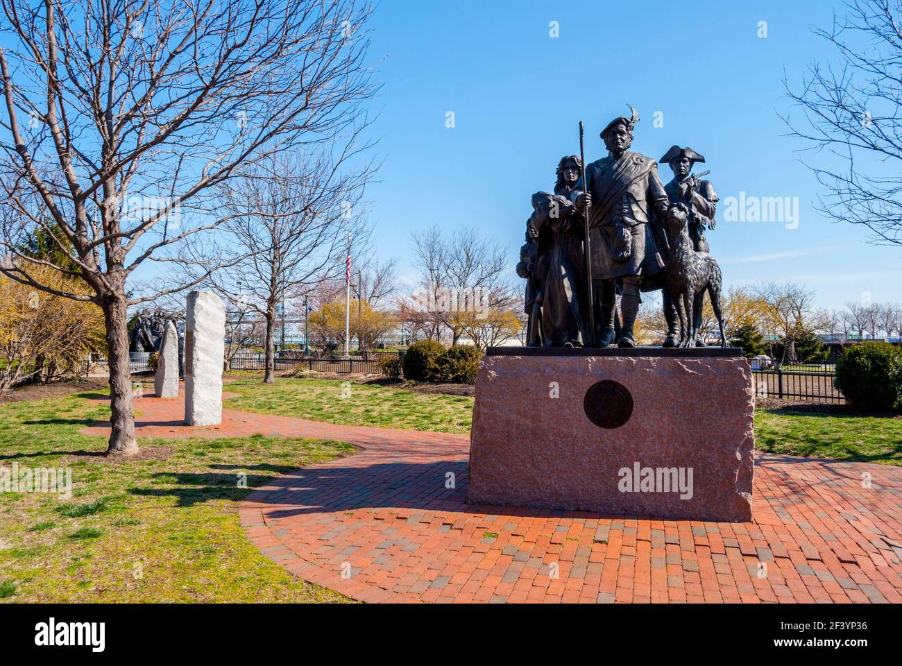 The Scottish Memorial in I-95 Park commemorating The Scottish immigrants, Philadelphia Pennsylvania Stock Photo
