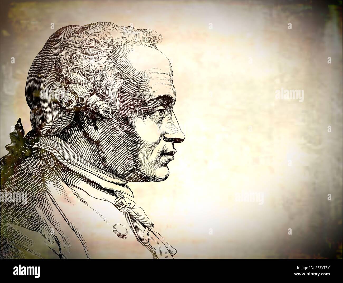 Immanuel Kant, 1724 - 1804, German philosopher of the Enlightenment Stock Photo