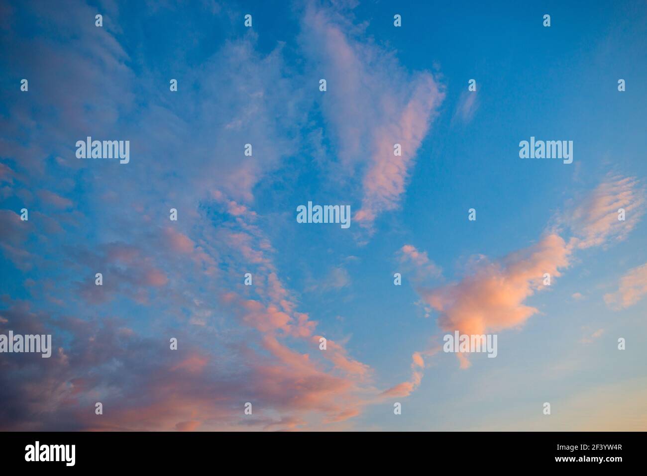 Beautiful sky with cloud before sunset Stock Photo