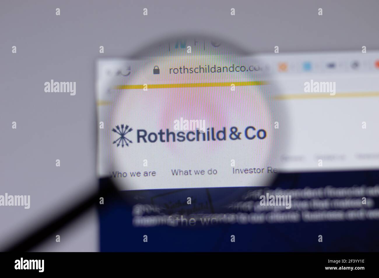 New York, USA 18 March 2021 Rothschild Co company logo icon on