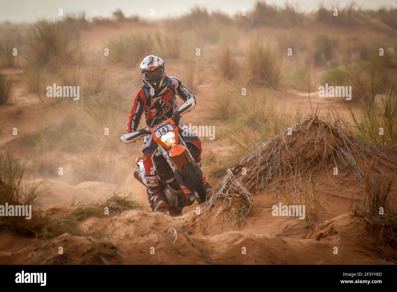 142 PUILLET Thierry (FRA), KTM EXCF 450, Enduro Cup, action during Rally of Morocco 2018, Stage 1, Fes to Erfoud, october 5 - Photo Eric Vargiolu / DPPI Stock Photo