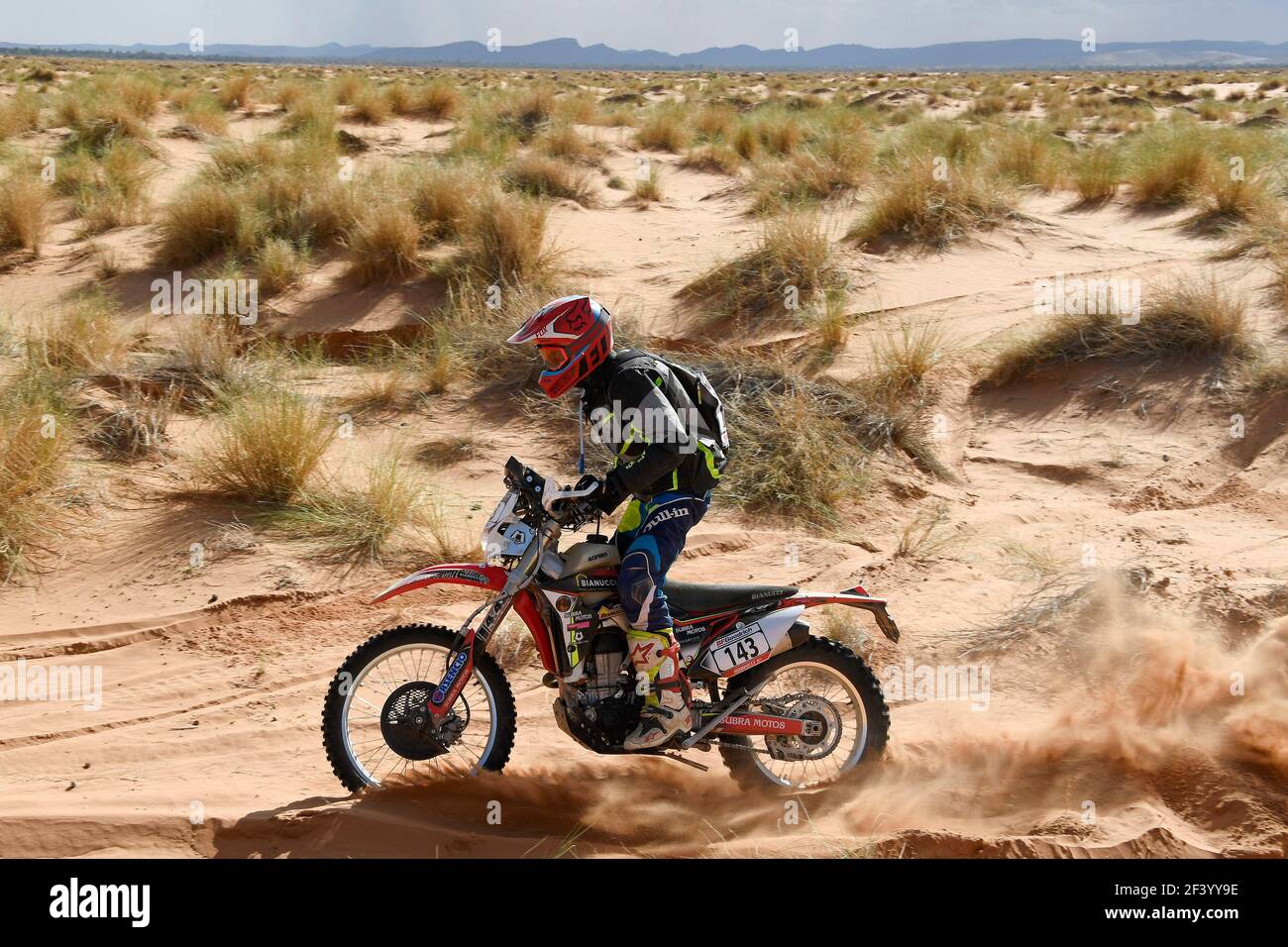 143 BIANUCCI Max (FRA), Nomade Racing, Honda CRF 450, Enduro Cup, action during Rally of Morocco 2018, Stage 1, Fes to Erfoud, october 5 - Photo Eric Vargiolu / DPPI Stock Photo