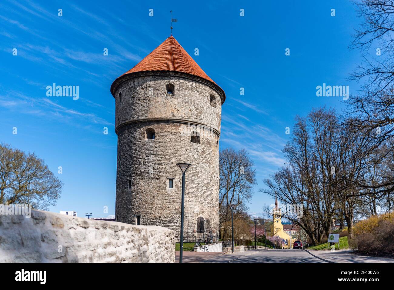 Kiek-In-De-Kok artillery tower in Tallinn, Estonia at sunny spring day Stock Photo