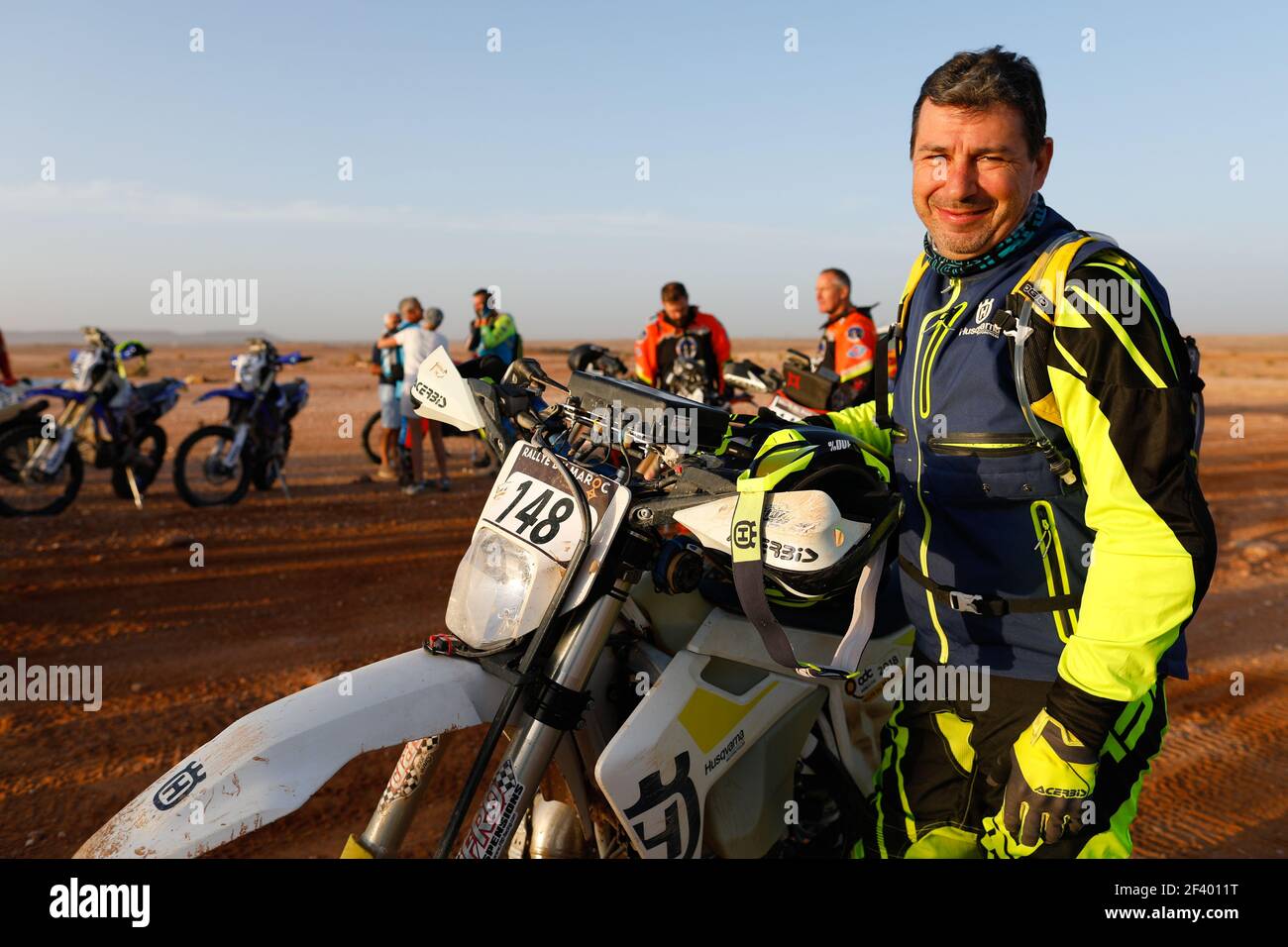 148 HAMARD Stephane (FRA), Reunion Union Rallye Raid, Husqvarna 250 TEI, Enduro Cup, action during Rally of Morocco 2018, Stage 5, Erfoud to Fes, october 9 - Photo Frederic Le Floc'h / DPPI Stock Photo