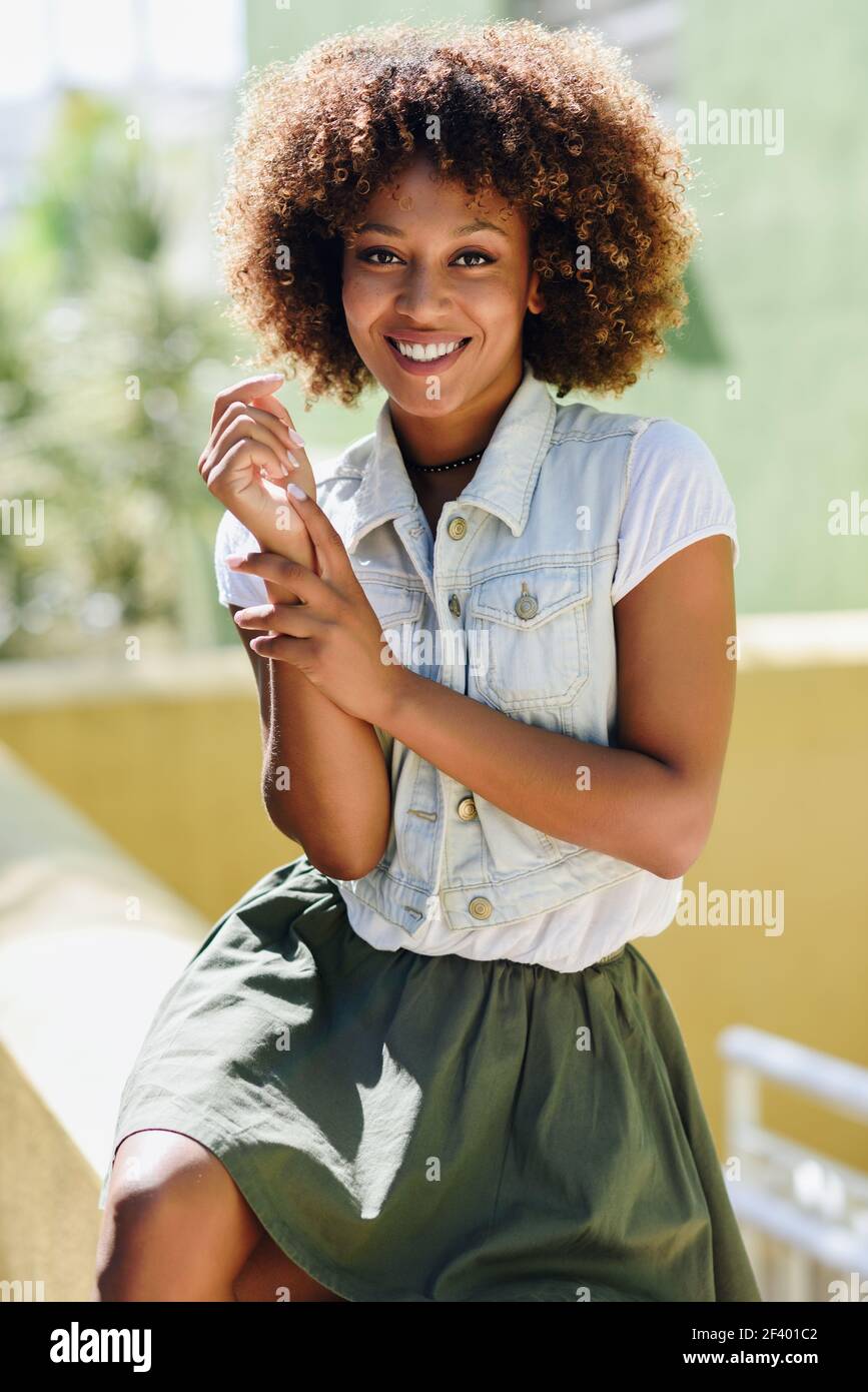 Black denim skirt hi res stock photography and images Alamy