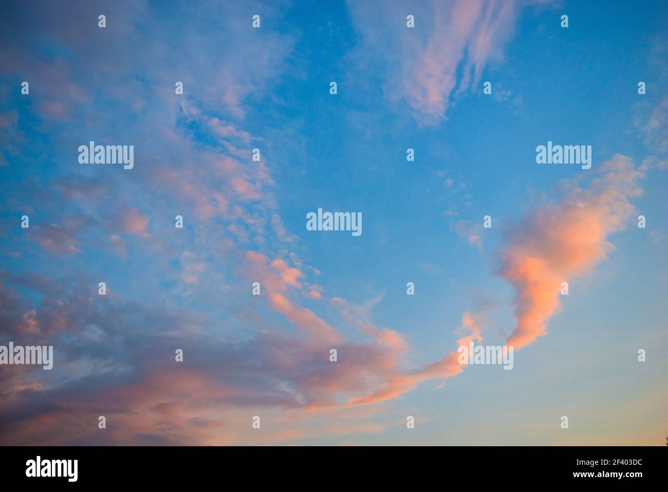 Beautiful sky with cloud before sunset Stock Photo