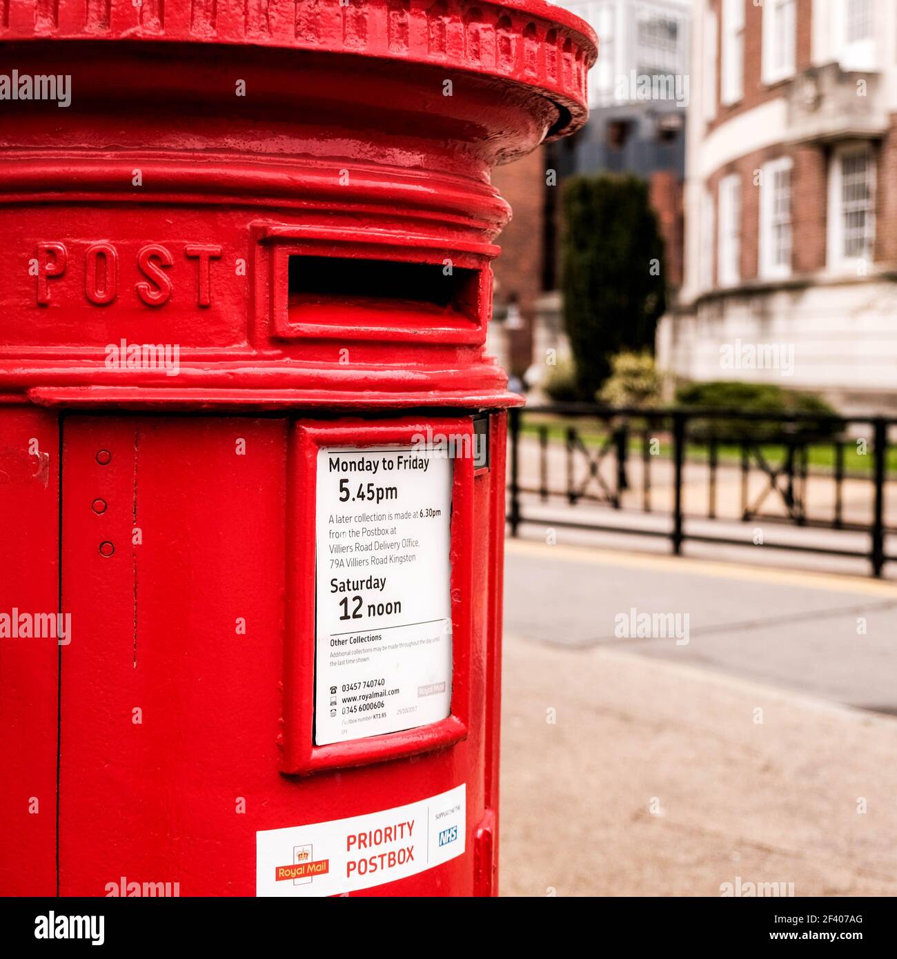 London UK, March 18 2021, Traditional Royal Mail Red Post Box Stock Photo -  Alamy