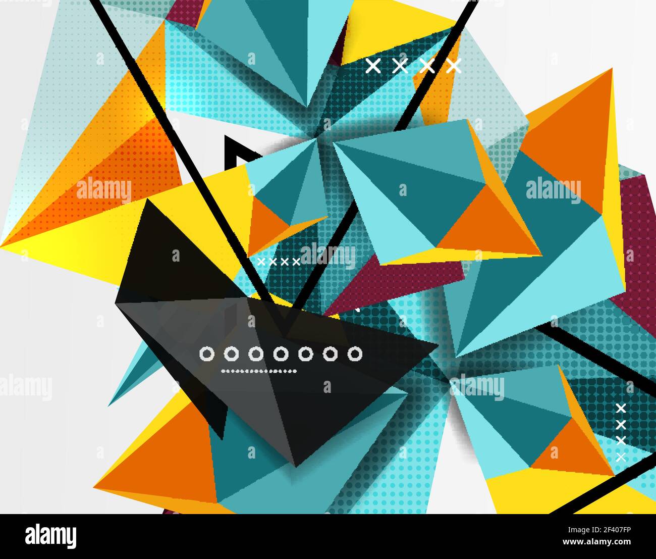 3d polygonal elements abstract background. 3d polygonal elements abstract background, textured vector modern template Stock Vector