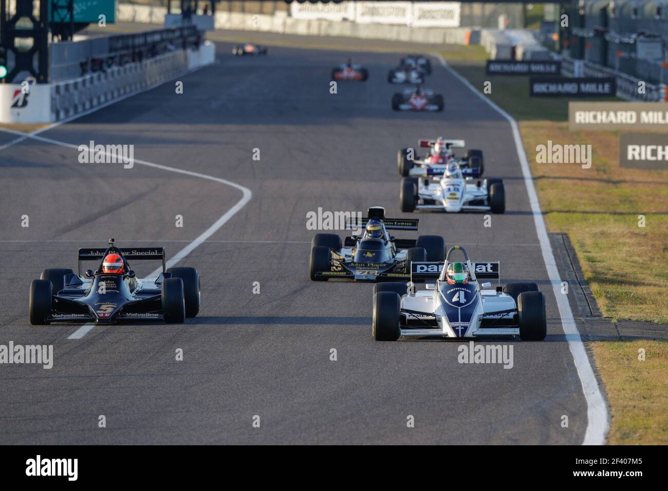 04 Brabham BT49 1980 MASTERS Historic Formula 1 action 05 Lotus 79/2 1978 MASTERS Historic Formula 1 action during the 2018 Suzuka sound of Engine, Richard Mille at Suzuka, Japan, from november 15 to 18 - Photo Frederic Le Floc'h / DPPI Stock Photo