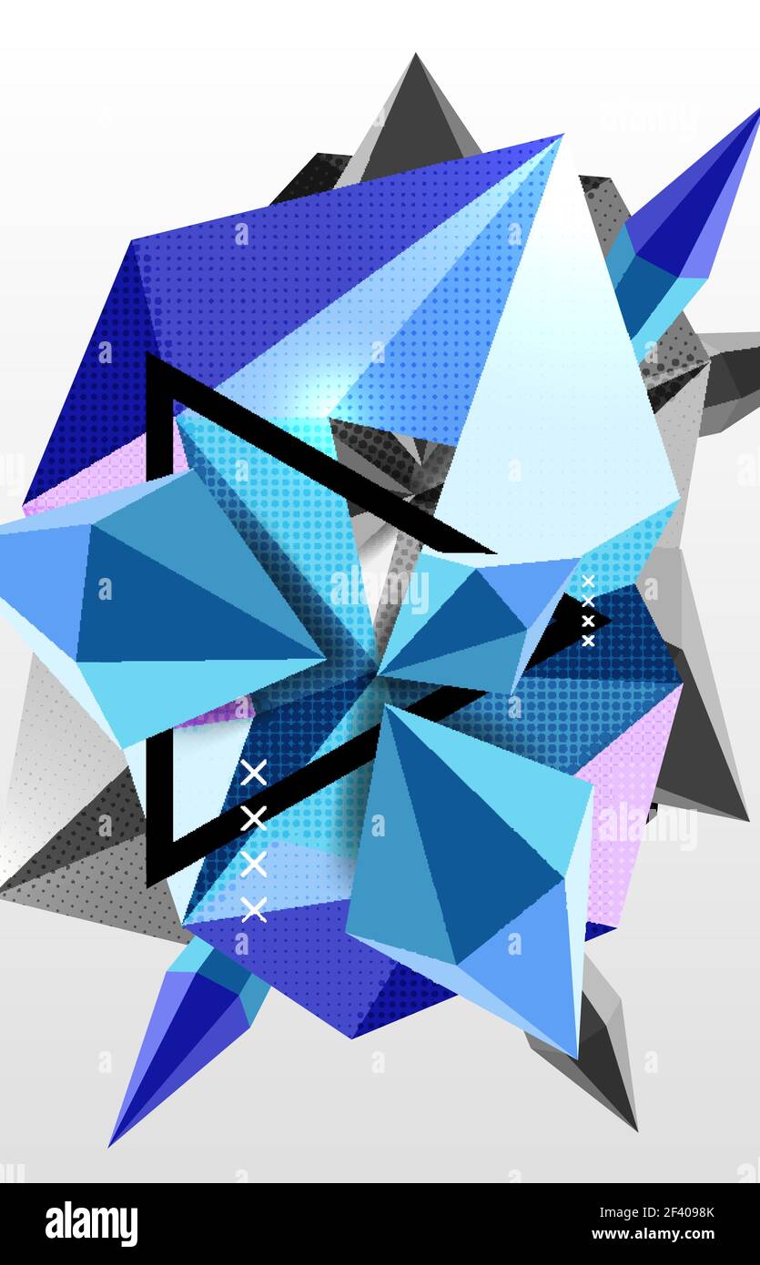 3d polygonal elements abstract background. 3d polygonal elements ...