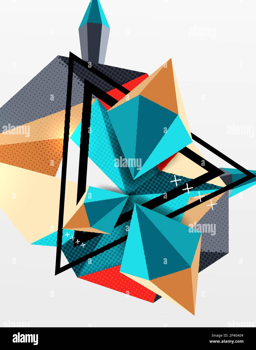 3d polygonal elements abstract background. 3d polygonal elements ...