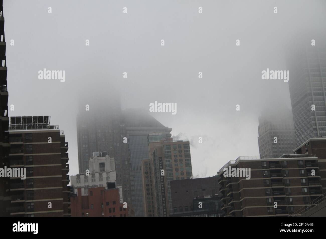 New York, USA. 18th Mar, 2021. (NEW) Cloudy sky ushering in rainfall in ...