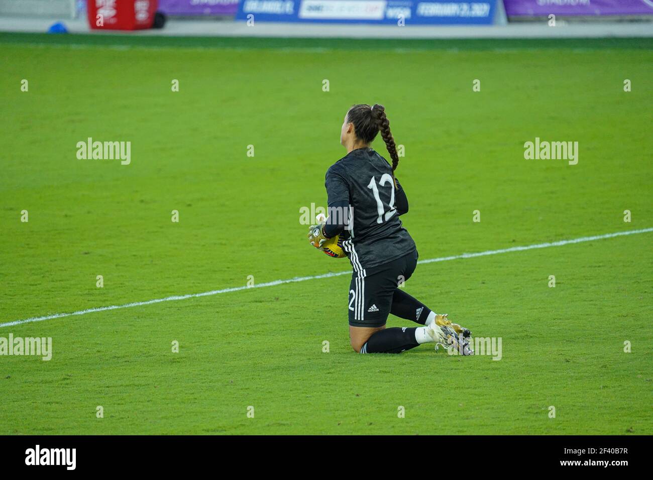 Orlando, Florida, USA, February 21, 2021, Argentina face Canada during the SheBelieves Cup at Exploria Stadium  (Photo Credit:  Marty Jean-Louis) Stock Photo