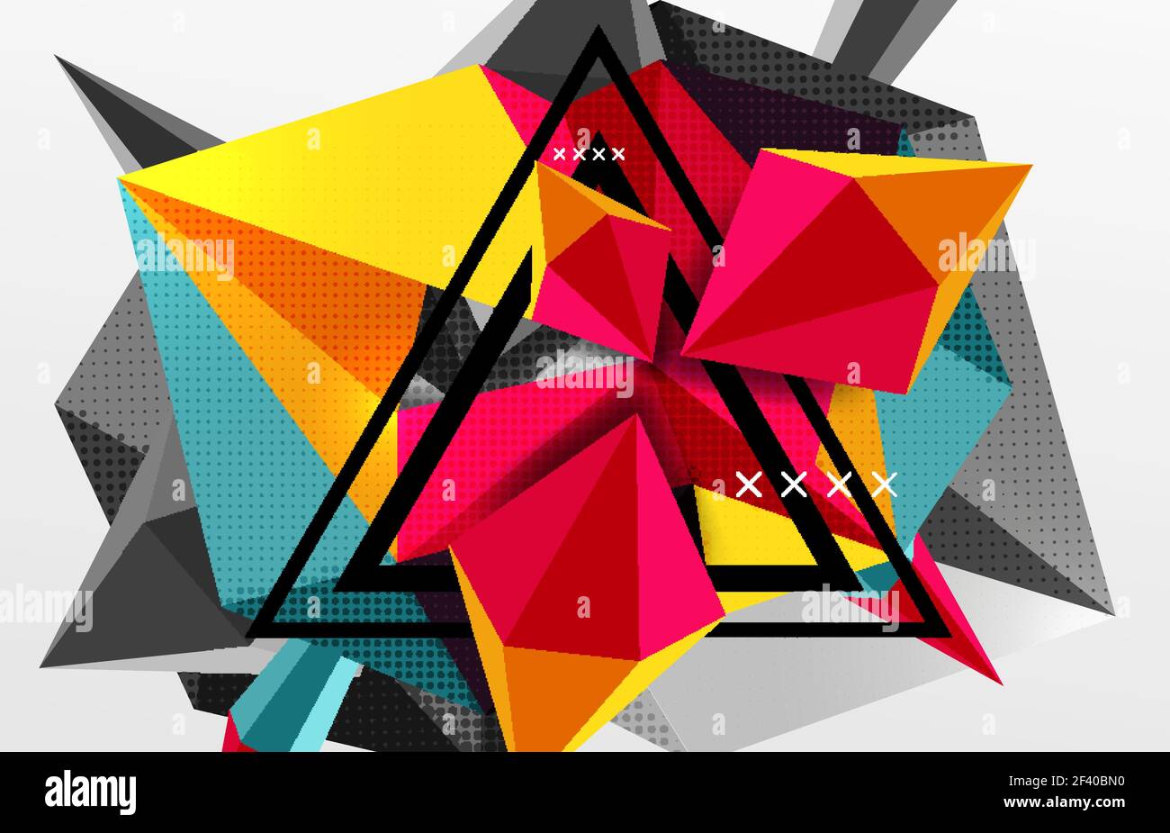 3d polygonal elements abstract background. 3d polygonal elements abstract background, textured vector modern template Stock Vector