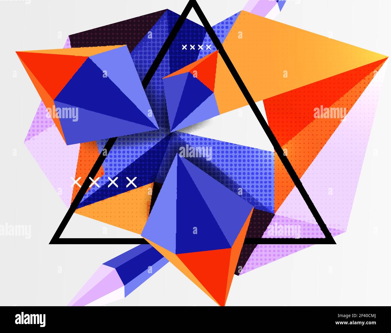 3d polygonal elements abstract background. 3d polygonal elements abstract background, textured vector modern template Stock Vector