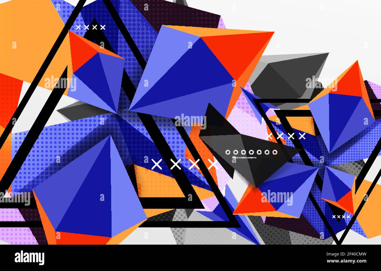 3d polygonal elements abstract background. 3d polygonal elements ...
