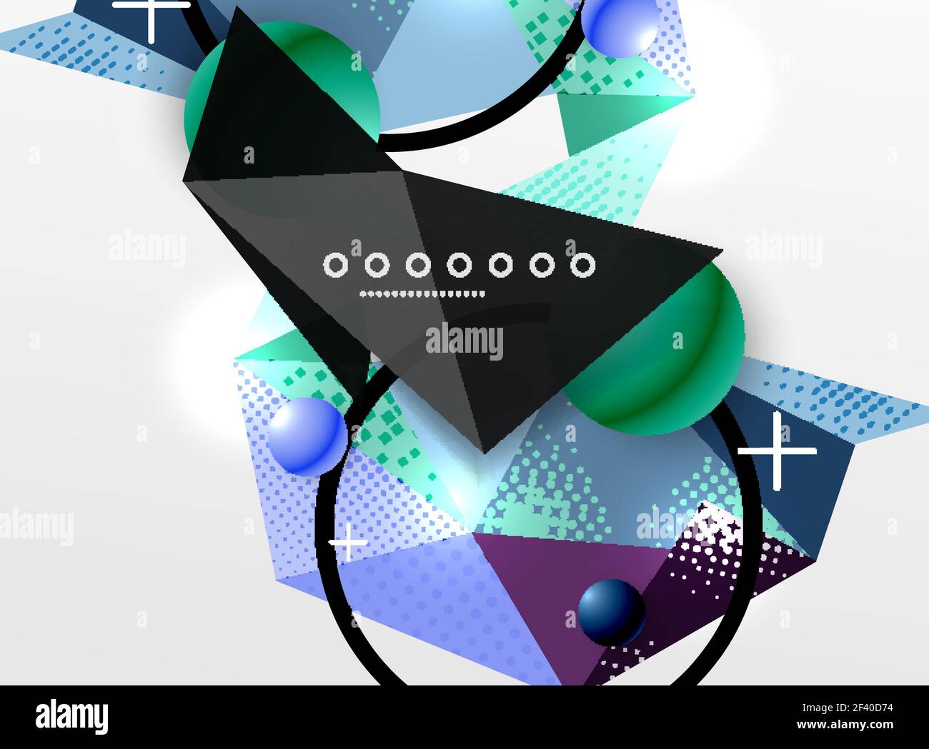 Vector color geometric abstract composition, triangular and polygonal design elements, digital background. Vector color geometric abstract composition, triangular and polygonal design elements, digital techno background Stock Vector