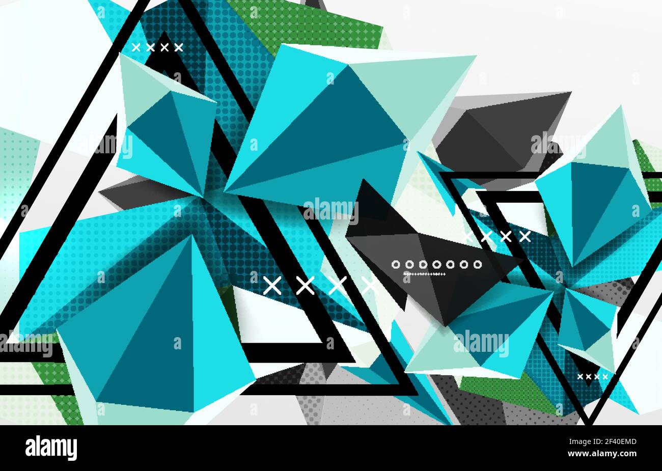 3d polygonal elements abstract background. 3d polygonal elements abstract background, textured vector modern template Stock Vector