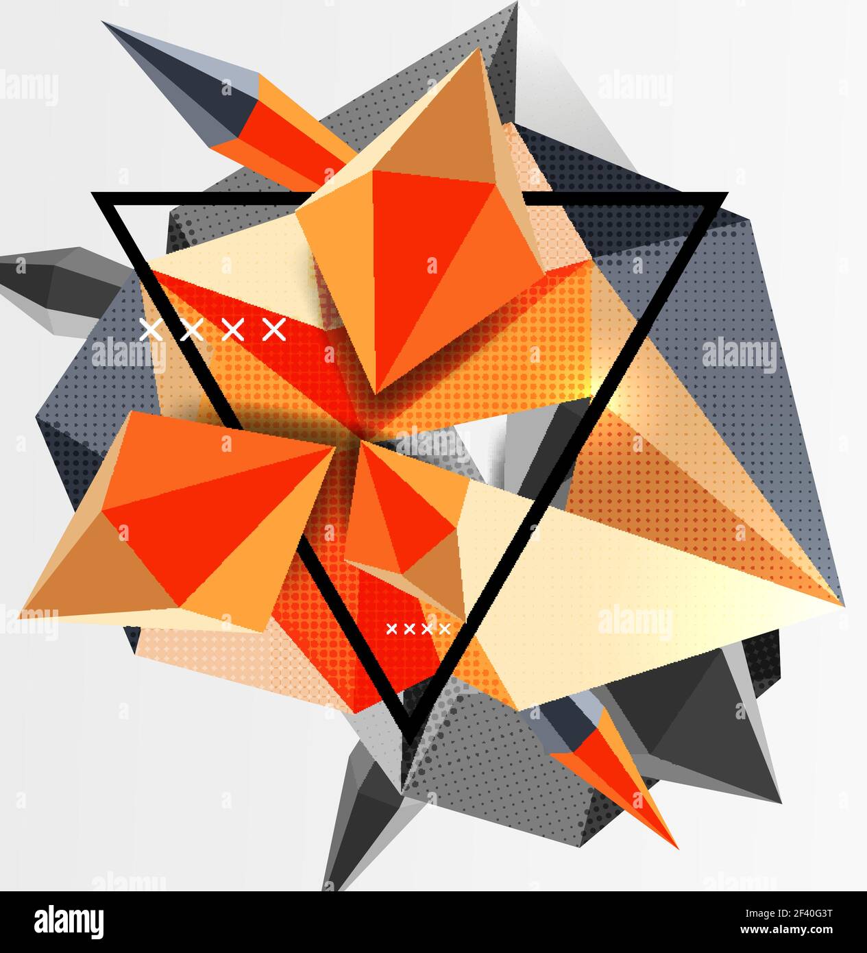 3d polygonal elements abstract background. 3d polygonal elements abstract background, textured vector modern template Stock Vector