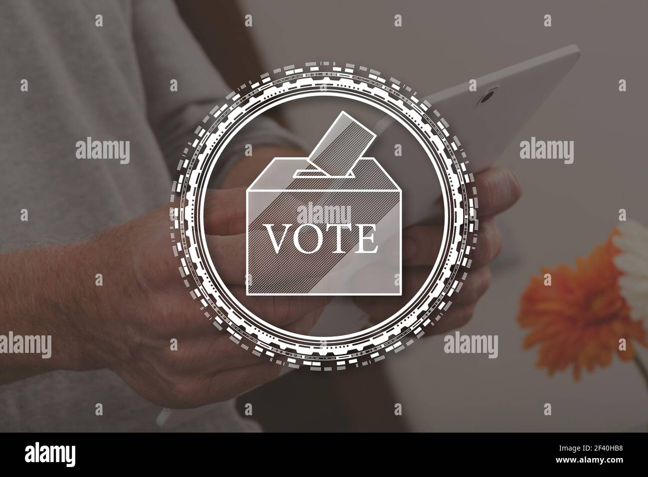 Vote concept illustrated by a picture on background Stock Photo - Alamy