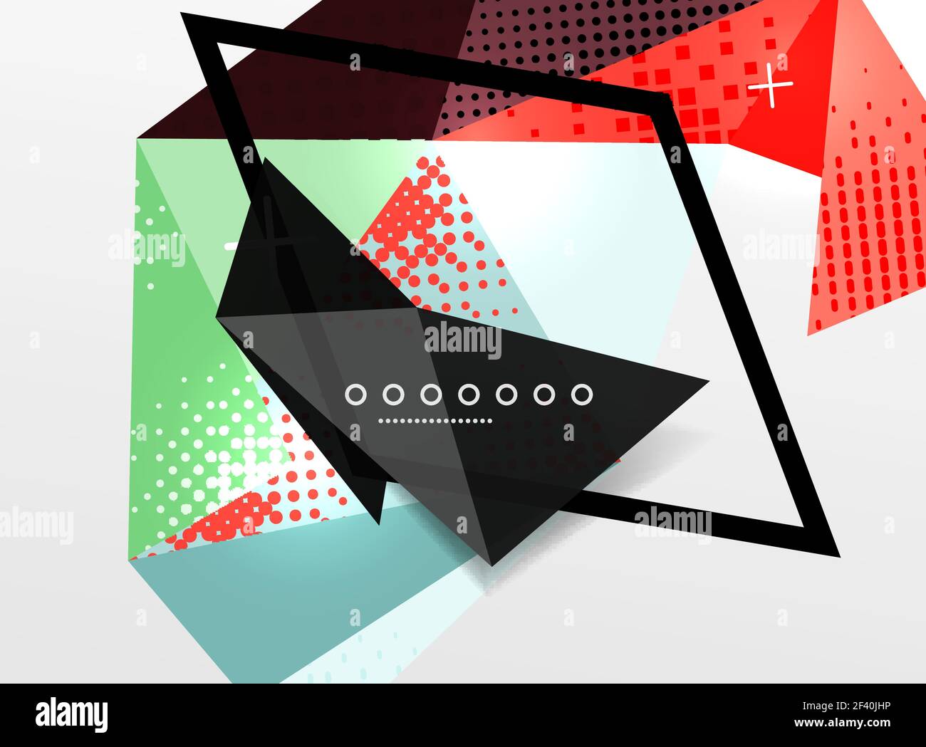Vector color geometric abstract composition, triangular and polygonal design elements, digital background. Vector color geometric abstract composition, triangular and polygonal design elements, digital techno background Stock Vector