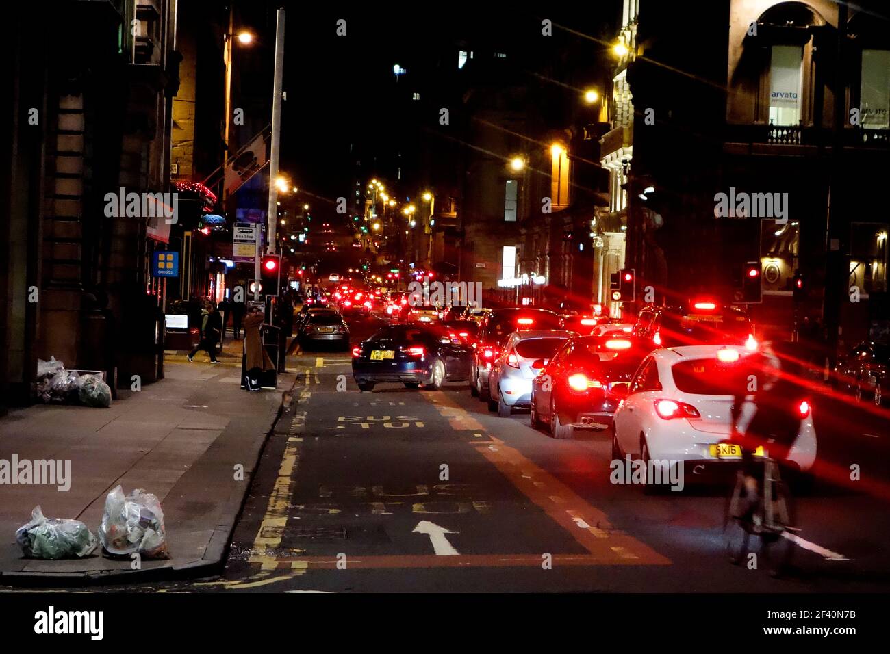 Glasgow bus lane hires stock photography and images Alamy