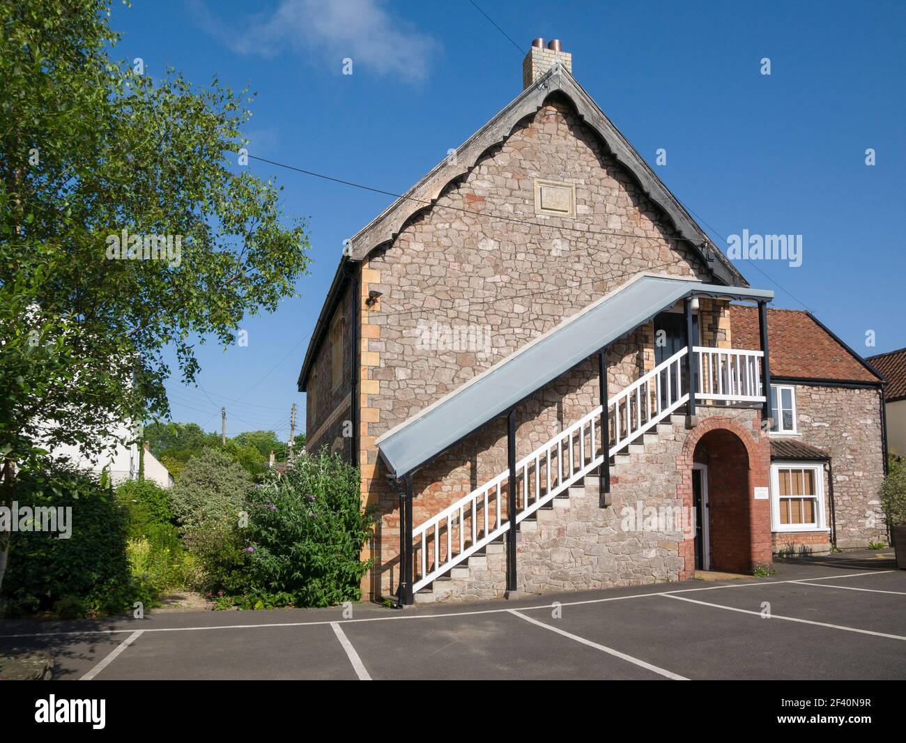 The John Locke Reading Room named after the philosopher and physician John Locke in the village of Wrington where he was born, North Somerset, England. Stock Photo