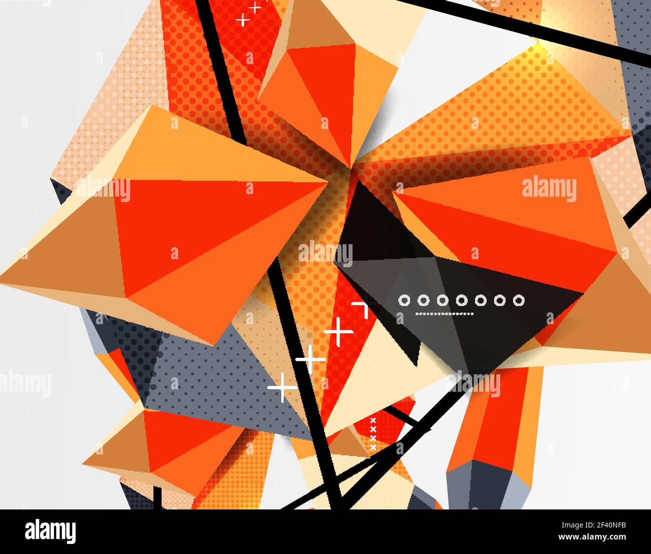 3d polygonal elements abstract background. 3d polygonal elements abstract background, textured vector modern template Stock Vector