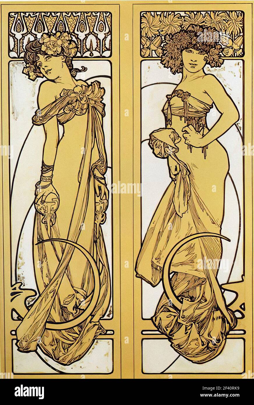 Mucha women hi-res stock photography and images - Alamy