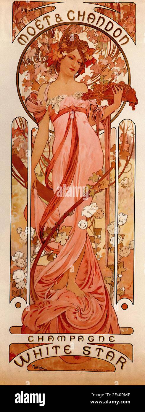 Alfons mucha moet chandon hi-res stock photography and images - Alamy