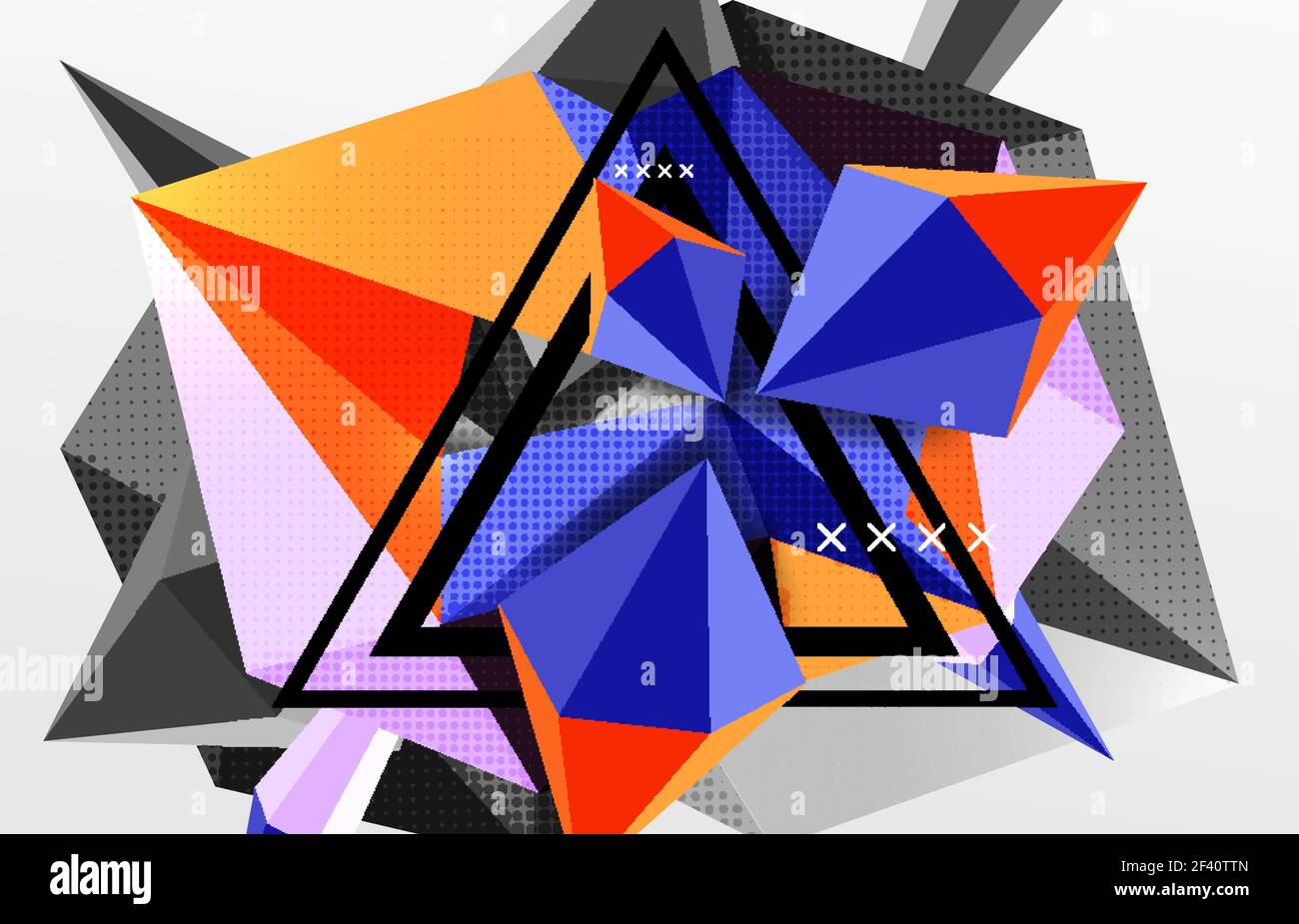 3d polygonal elements abstract background. 3d polygonal elements abstract background, textured vector modern template Stock Vector