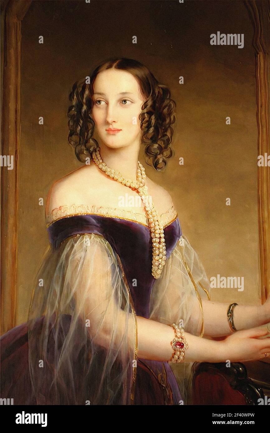 Charles Robertson - Mari Nicolaevn Duchess Leuchtenberg C 1845 Stock Photo