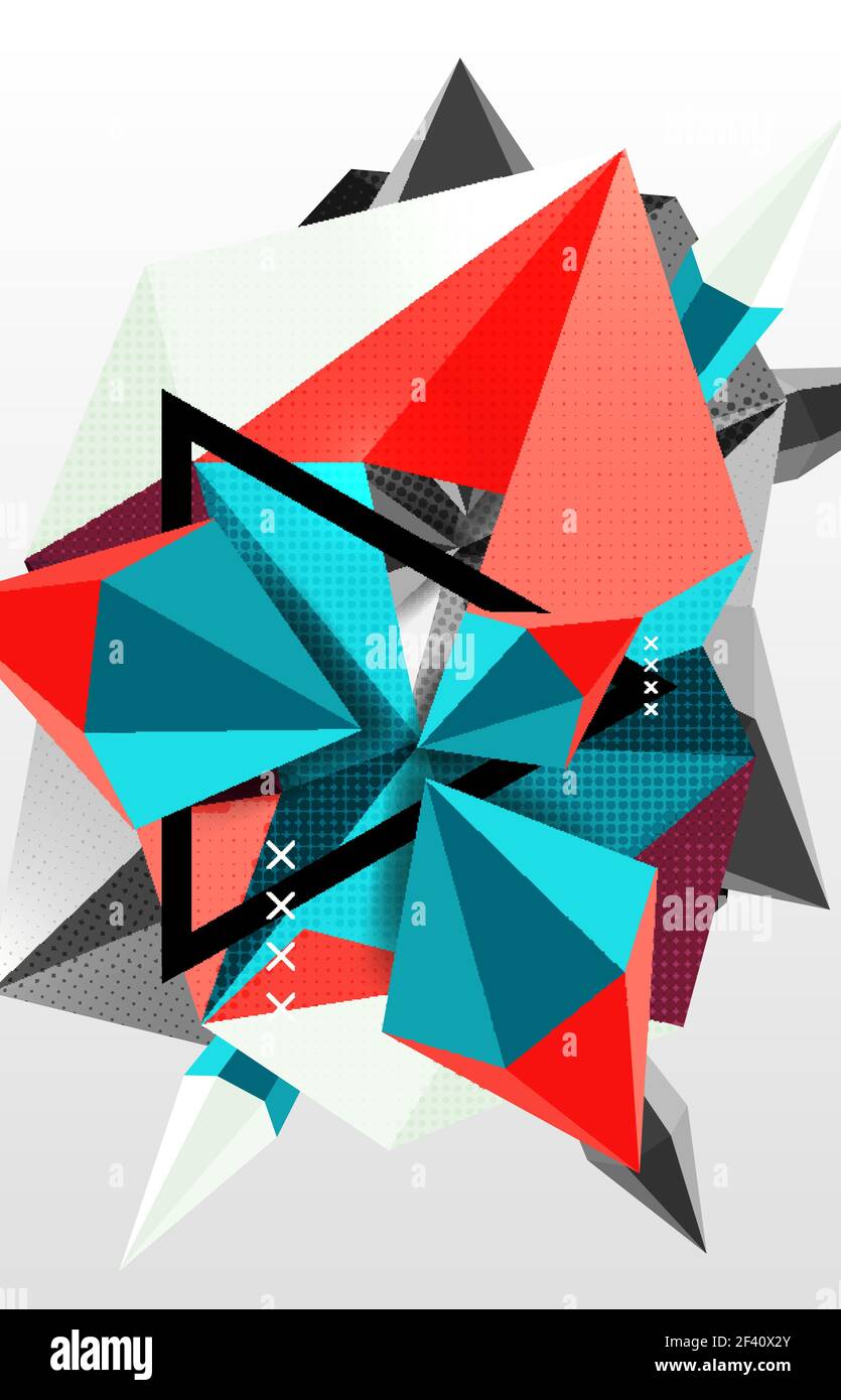 3d polygonal elements abstract background. 3d polygonal elements ...