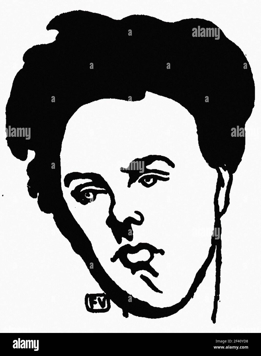 Félix Vallotton - Portrait Arthur Rimbaud 1898 Stock Photo