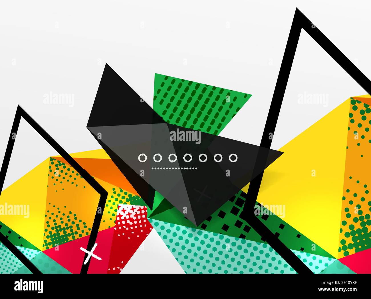 Vector color geometric abstract composition, triangular and polygonal design elements, digital background. Vector color geometric abstract composition, triangular and polygonal design elements, digital techno background Stock Vector