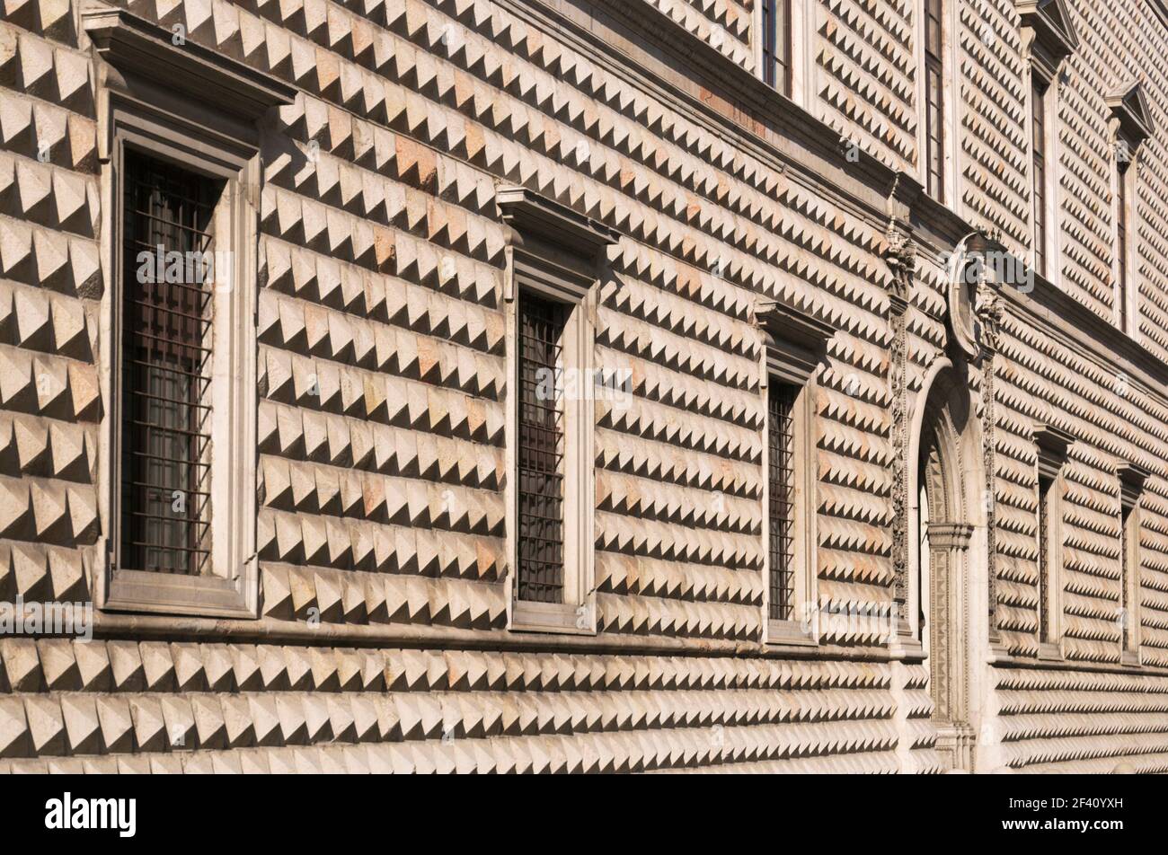 Palazzo dei Diamanti, Ferrara, Italy. Stock Photo