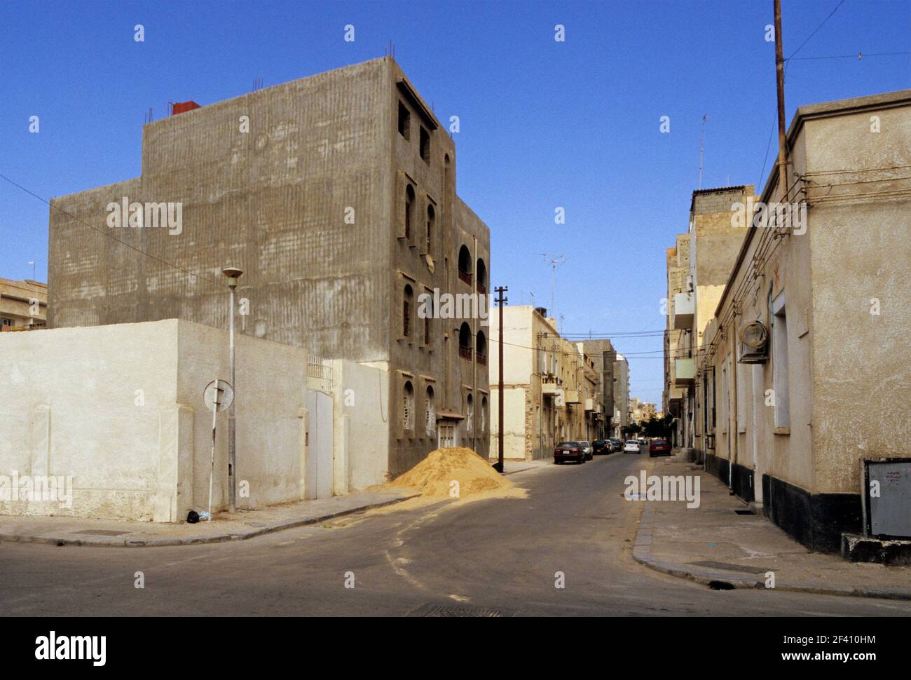 an empty street of Tripoli, Libya Stock Photo