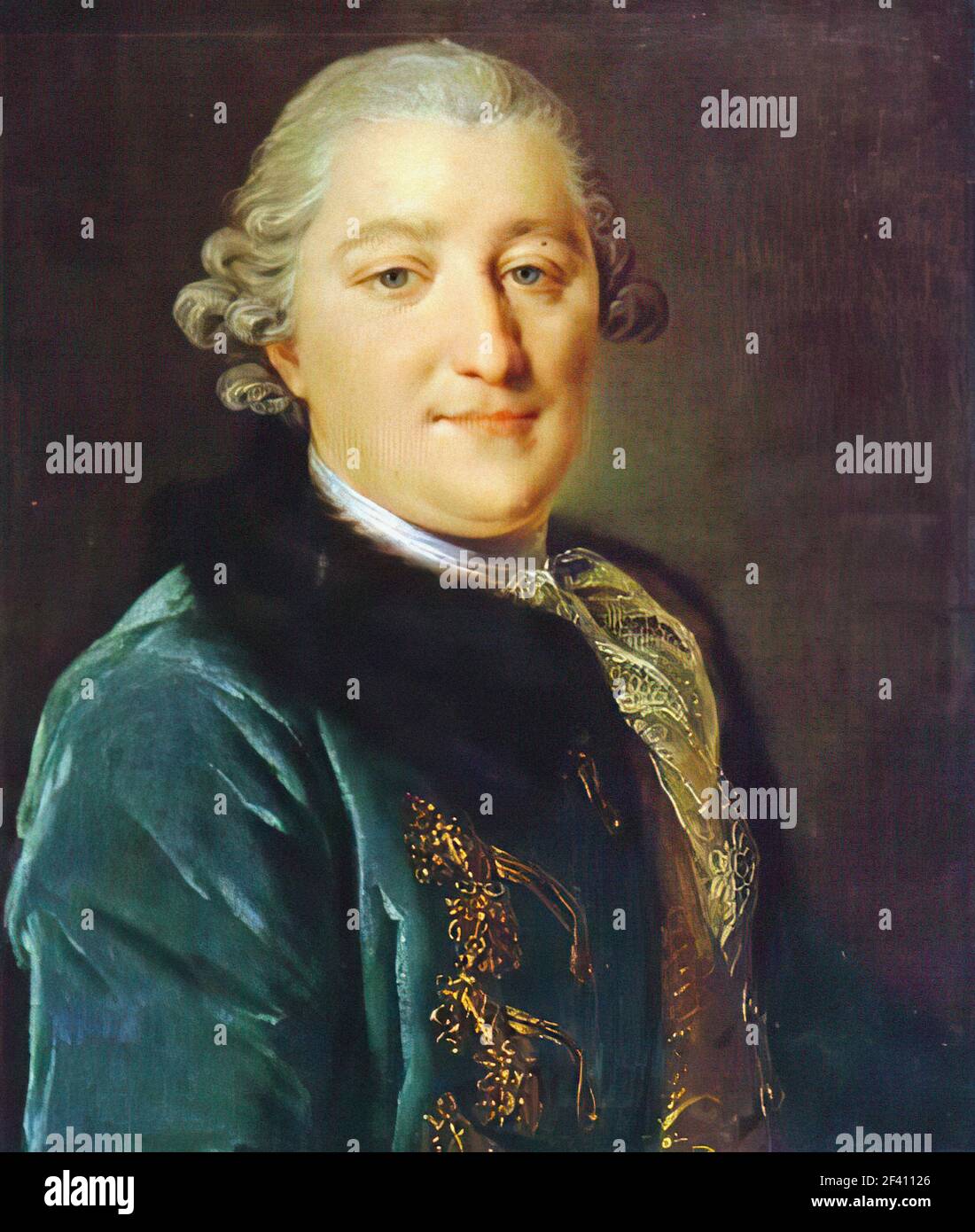 Fyodor Stepanovich Rokotov - Portrait Count I G Orlov C 1765 Stock Photo