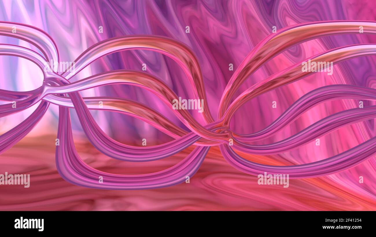 Abstract gradient background with three-dimensional lines. 3d image ...