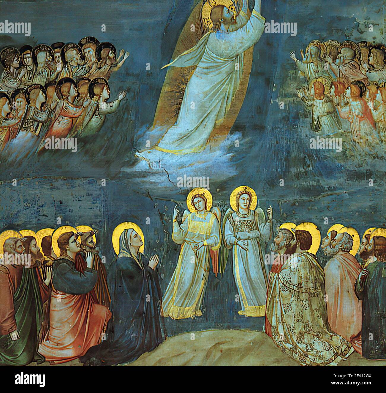 Giotto di Bondone - Ascension C 1305 Stock Photo