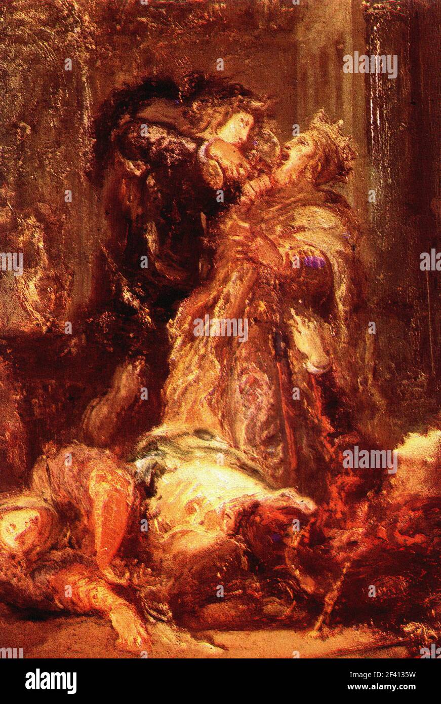 Gustave Moreau - Prince Hamlet Kill King Claudius Stock Photo
