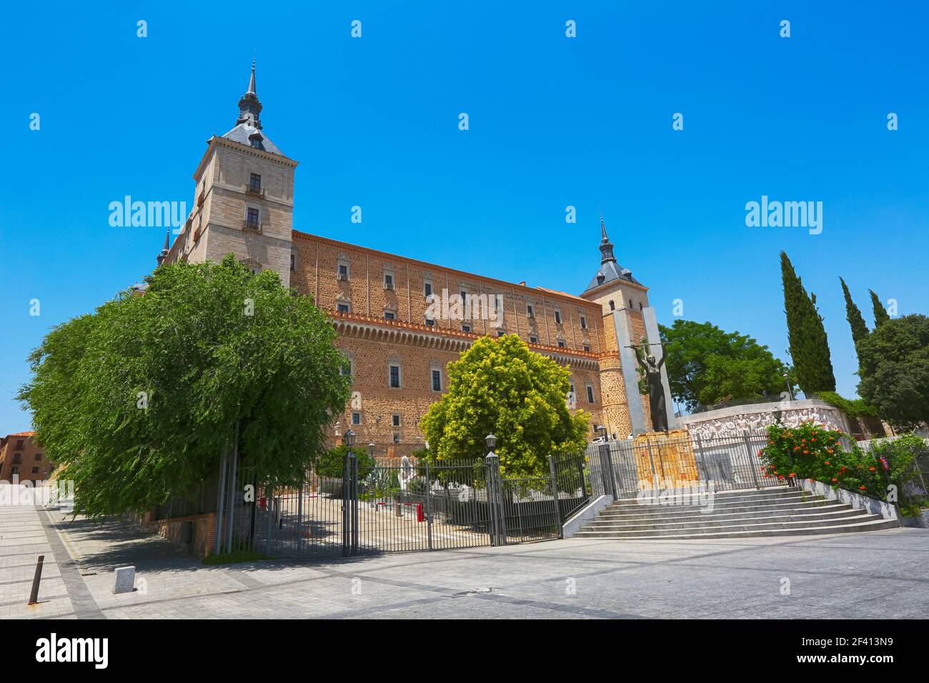 Alkazar of Toledo in the old medieval town ( Unesco World heritage Sites) in Toledo, Spain Stock Photo