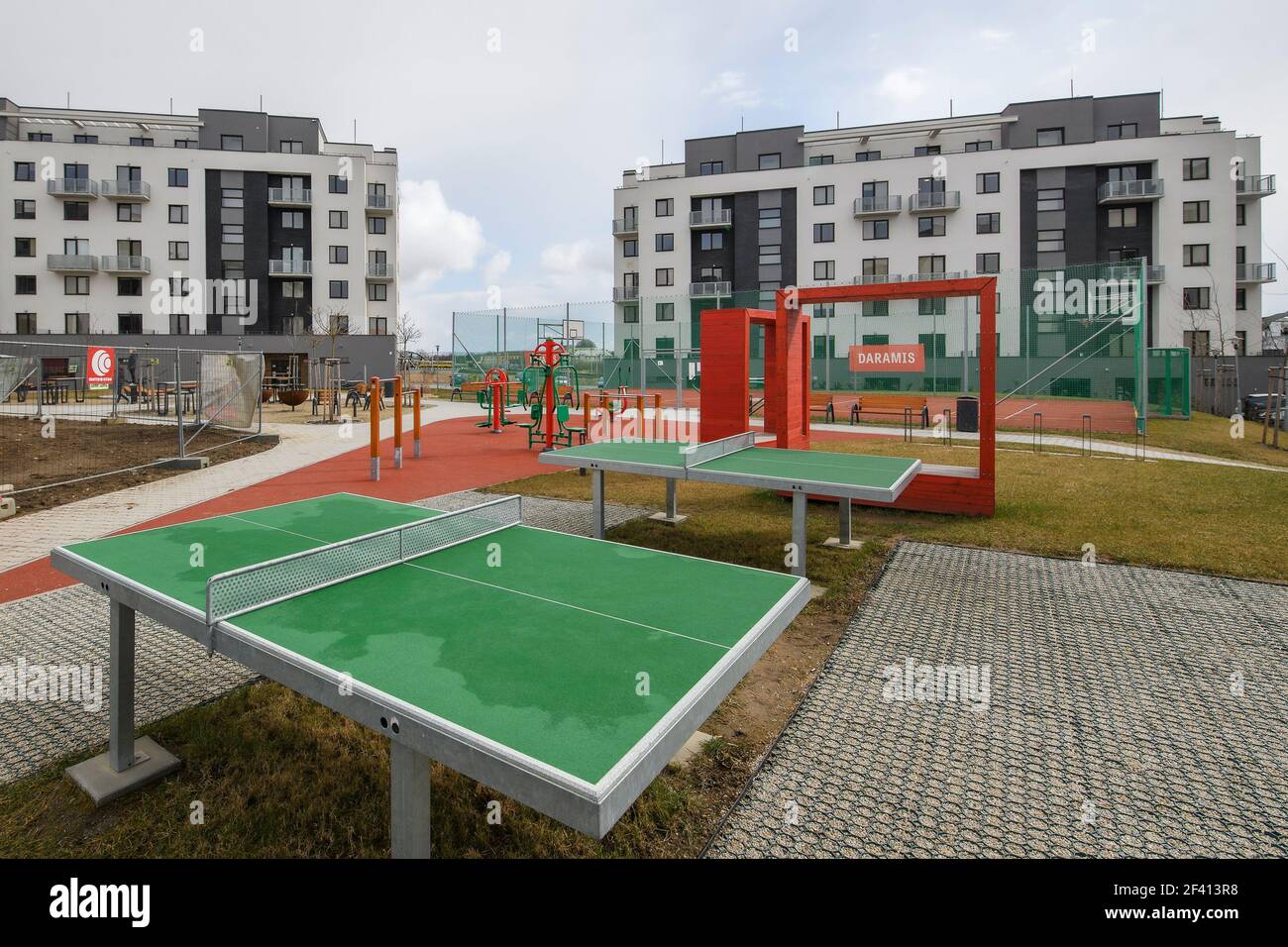 Pilsen, Czech Republic. 18th Mar, 2021. Apartment buildings of the