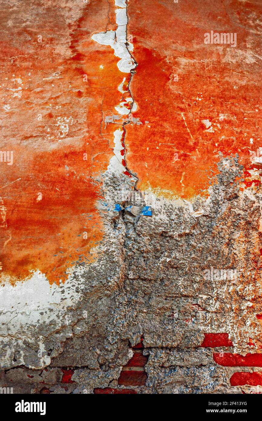 Half plastered wall Stock Photo