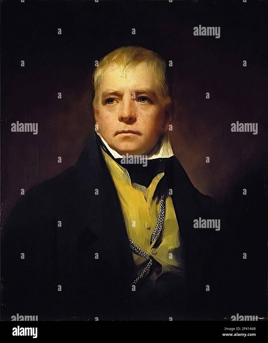 Henry Raeburn - Portrait Sir Walter Scott 1822 Stock Photo