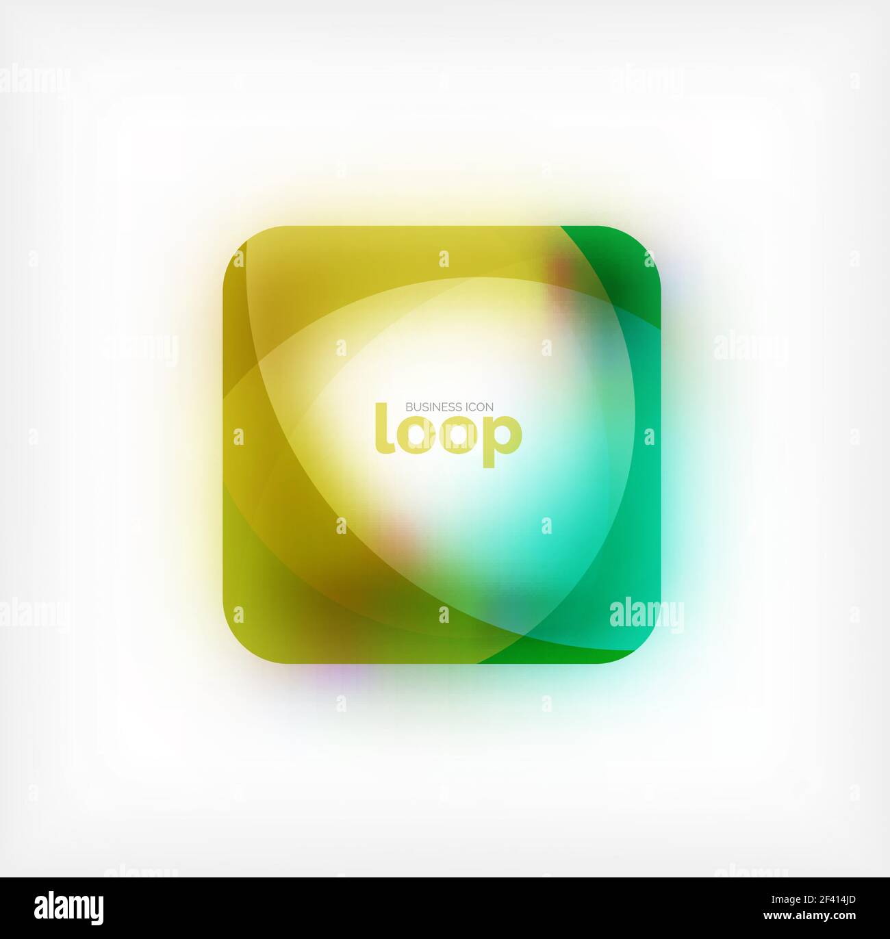 Vector square loop business symbol, geometric icon created of waves ...