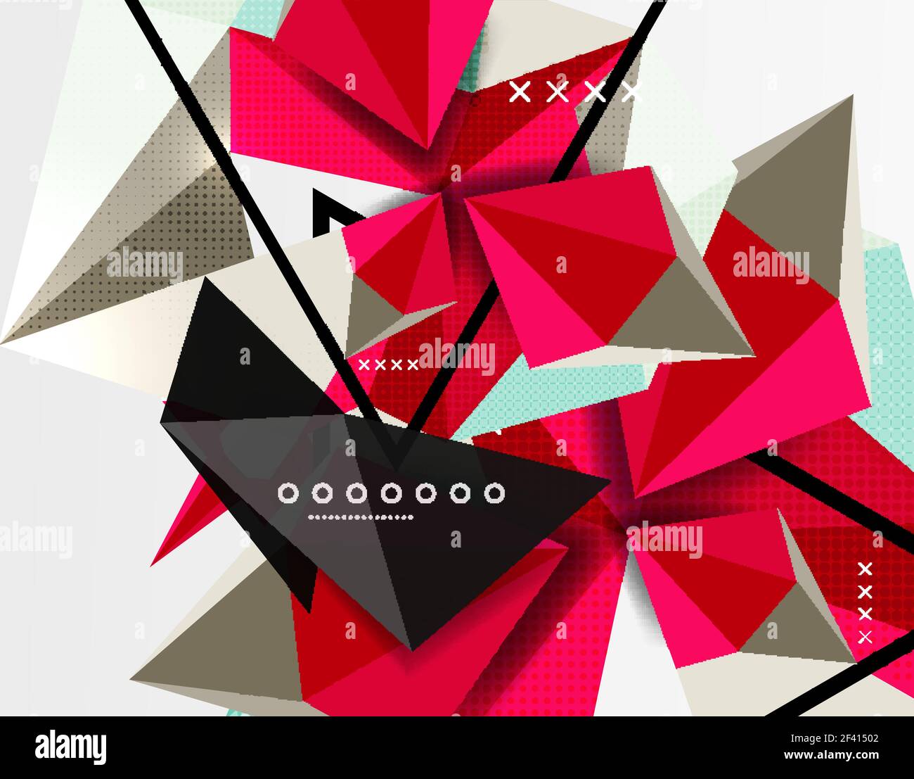 3d polygonal elements abstract background. 3d polygonal elements abstract background, textured vector modern template Stock Vector