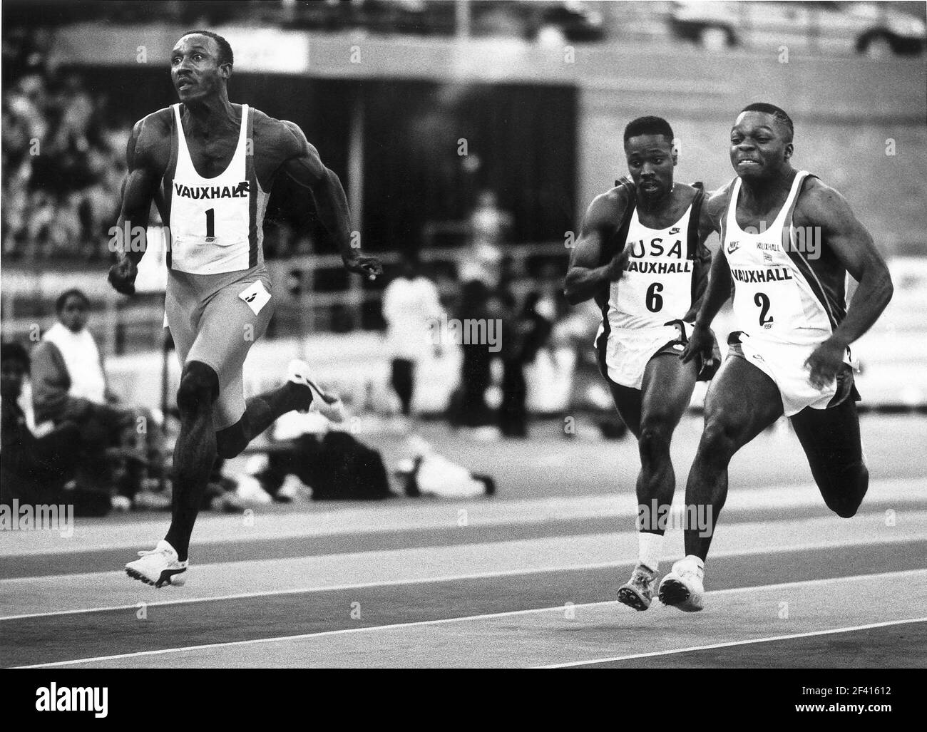 Linford Christie & Jason Livingston  Athletics Stock Photo